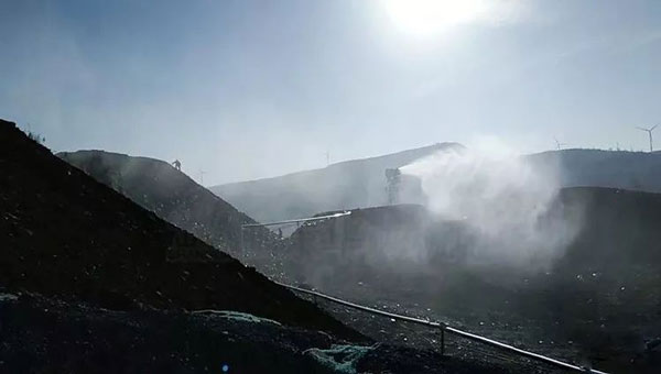 高塔式噴霧機(jī)河南平頂山煤礦降塵